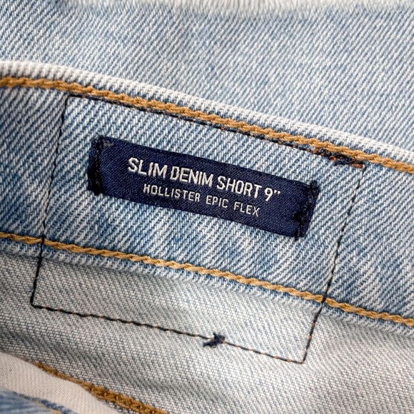 Men's Hollister Slim Denim Short 9" Light Wash Size 30 - Picture 6 of 7